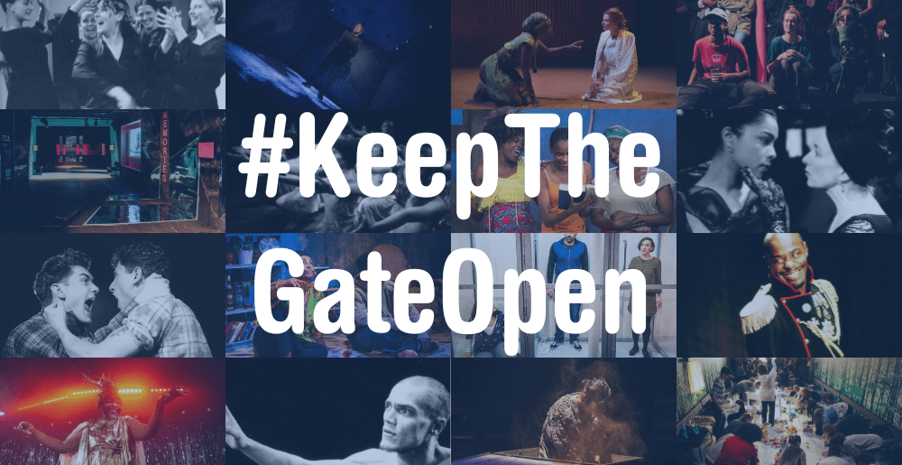 #KeepTheGateOpen - Production photos of various Gate Theatre shows across its 43 year history featuring Adjoa Andoh, Letitia Wright, Jude Law, Paterson Joseph and La Gateau Chocolat